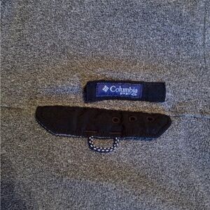 Medium Columbia Gray Half-Zip Fleece Pullover with defect on sleeve - Pictured